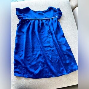 Blue silky work shirt